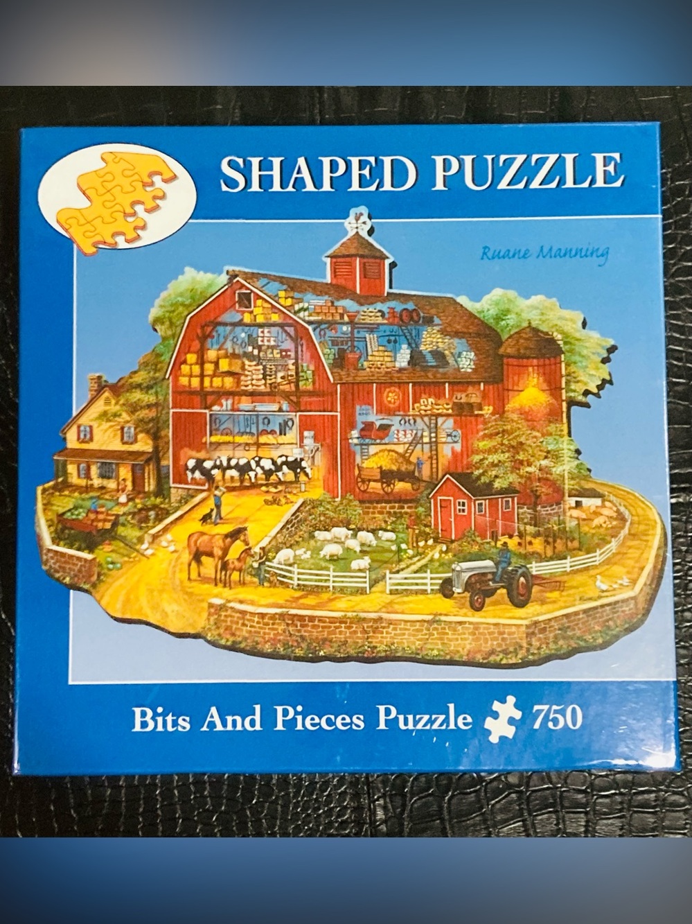 NWT “The Red Barn” 750 Puzzle by Ruane Manning Shaped Farm Barn Puzzle
